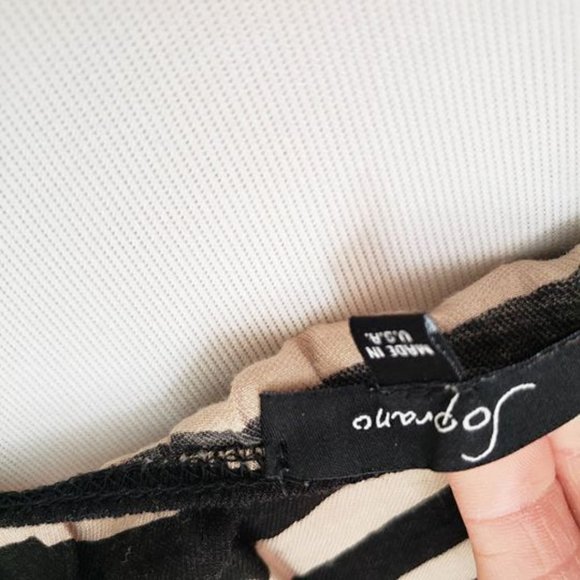 Soprano Black & Beige Tan Stripe Sundress - Picture 3 of 7